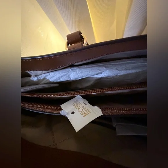 Michael Kors Tan and Cream Logo Tote